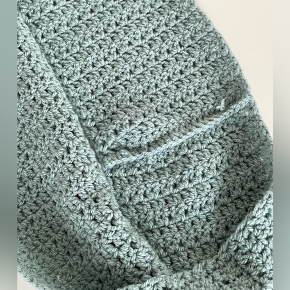 Handmade Crochet Infinity Light Teal Scarf - Picture 12 of 15